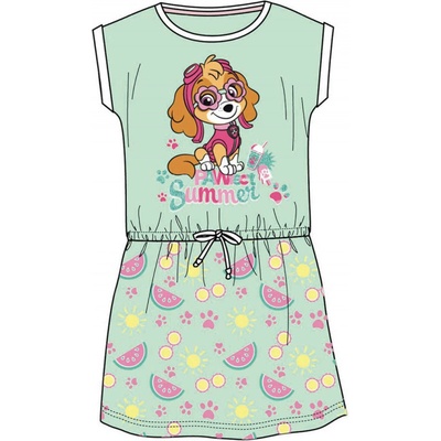 Paw Patrol Tlapková patrola dievčenské šaty WE1141 zelinkavá