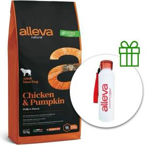 Alleva NATURAL кучешка с пилешко и тиква за възрастни макси 12 кг + термобутилка безплатно