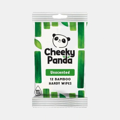The Cheeky Panda Bambusové vlhčené ubrousky na ruce bez vůně cestovní 12 ks