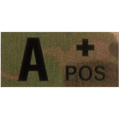 Clawgear Nášivka Clawgear krevní skupina A-Pos IR Patch, Multicam