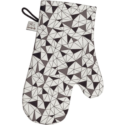 Kuchynská chňapka s magnetom - Geometrie s černou