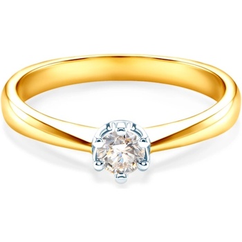SAVICKI Годежен пръстен Solitaire: два цвята злато. диамант