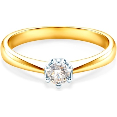 SAVICKI Годежен пръстен Solitaire: два цвята злато. диамант