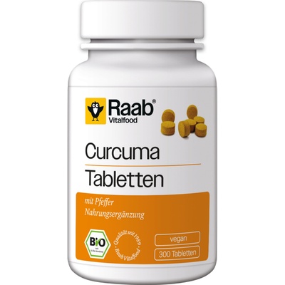 Raab Vitalfood Curcuma Bio - 300 таблетки