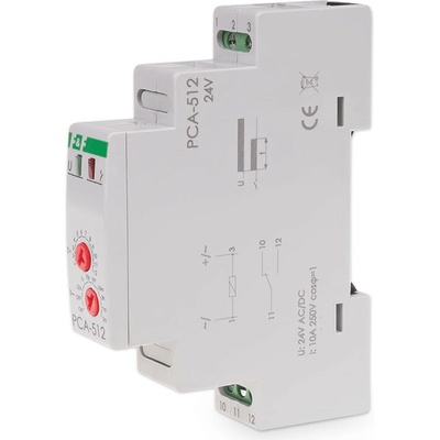 PCA-512/24 - Časové relé na oneskorenie vypnutia, 24 V AC/DC, 10 A, 1x NO/NC