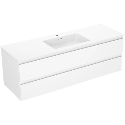 Mexen Orio шкаф за баня 140 см с мивка Otis, 2 чекмеджета, бял мат - 91A10-14047-2-BFF01-W18M01 (91A10-14047-2-BFF01-W18M01)