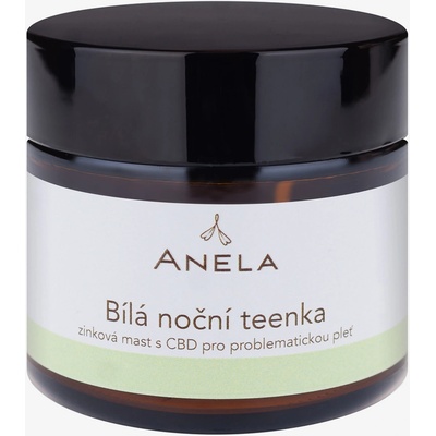 Anela Bílá noční teenka CBD zinkový krém na akné či ekzém 50 ml