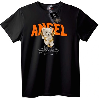 NOONEBRAND Тениска Ангелът в Плюшено Мече - 2XL, Black