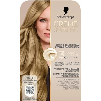 Schwarzkopf Creme Supreme 8-0 Přirozená světlá blond