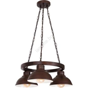 Luminex Полилей на въже, кабел HAKON ROUND 3xE27/60W/230V тъмен (LU8021)