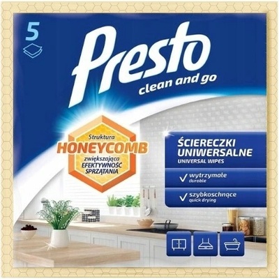 Presto Clean suché obrúsky univerzálne žlté 5 ks