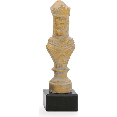 Trofej luxusní se šachovým symbolem výška 19 cm zlatá