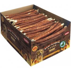 NOBBY Лакомство StarSnack BBQ Wrapped Duck - 59% патешко месо и 33.5% натурална телешка кожа, Ø 7-8 мм / 25 см - НАСИПНО - NOBBY Германия - 50479