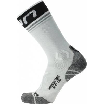 UYN pánske běžecké ponožky Runner's One Mid Socks M S100269W030 white/black