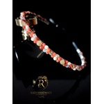 Radi handmade Диадема за коса с карнеол, оранжеви и бежаво златисти кристали (504)