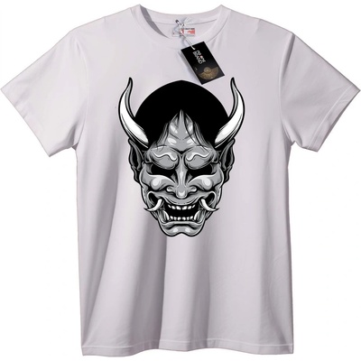 NOONEBRAND Тениска рогата демонска маска - S, Black