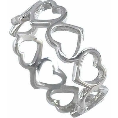 Infinitysilver Stříbrný prsten srdíčka OR62353