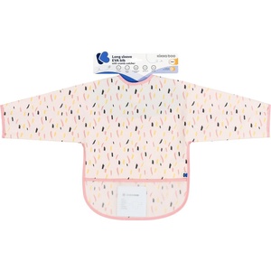 KikkaBoo Непромокаем лигавник с ръкави и джоб Arty Pink Pattern (31303030058) - salemax