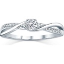 SILVEGO Stříbrný prsten s krystaly Swarovski FNJR085sw