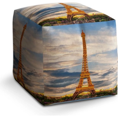 Sablio Taburet Kostka Eiffel Tower 3: 40x40x40 cm