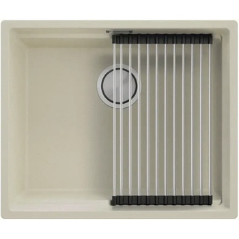 Твоят Стил Бежова кухненска мивка за вграждане под плот Прага 60 Level 560 x 470 мм