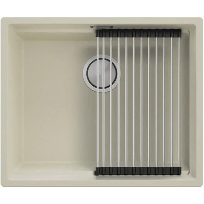 Твоят Стил Бежова кухненска мивка за вграждане под плот Прага 60 Level 560 x 470 мм