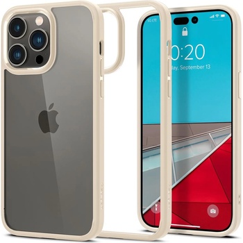 Spigen Калъф Spigen - Crystal Hybrid, iPhone 14 Pro, Sand beige (8809811862225)