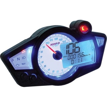 Digitálny tachometer KOSO RX1N GP biely / modré podsvietenie