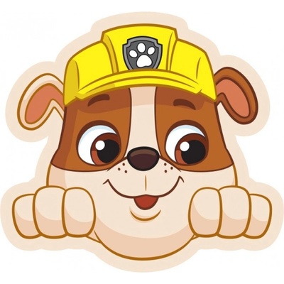 Carbotex Tvarovaný 3D vankúš Tlapková patrola Paw Patrol motív Rubble 41x41