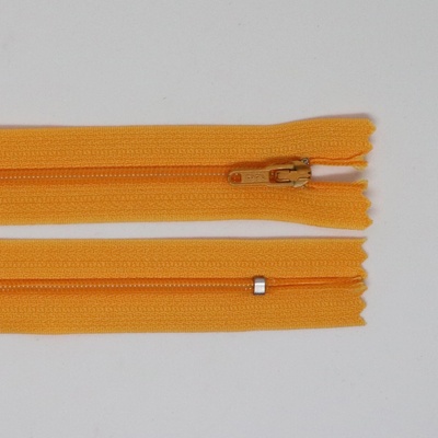 Spirálový zip, šíře 3 mm, délka 35 cm, oranžová