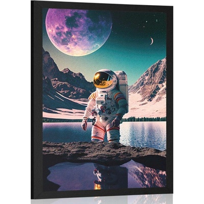Plakát astronaut na povrchu neznámé planety - 60x90 no frame