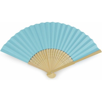 Vějíř papírový k domalování 21x36 cm - modrá světlá – Sleviste.cz