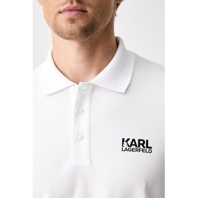 Karl Lagerfeld тениска с яка мъжка от памук с еластан (500235.745780)