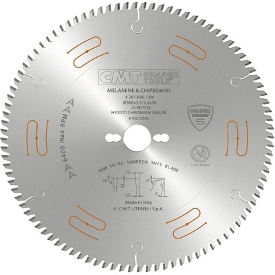 CMT CHROME Pílový kotúč na lamino, DTD a MDF - D250x3,2 d30 Z80 HM