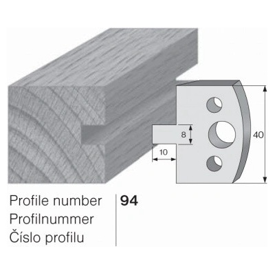IGM profil 094 - pár omezovačů 40x4mm SP