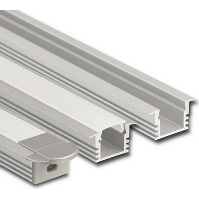 ML-761.032.02.2 Vestavný hliníkový profil VL, 22x13 mm, mléčný difuzor, komplet, 2 m