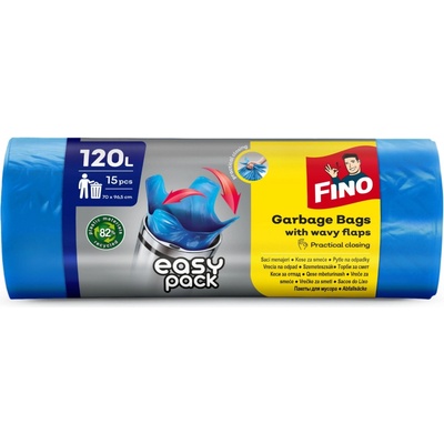 Fino Vrecia zaväzovacie Easy pack 120l 22 µm 15 ks modré