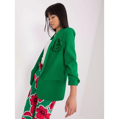 Elegantné sako s kvetinou DHJ-MA-7173.10-GREEN