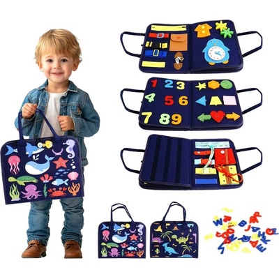 2Kids Toys Senzorická busy kniha Vodní / Dino svět