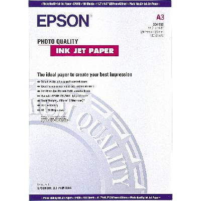 Epson Хартия Epson Photo Quality Ink Jet Paper, DIN A3, 102g/m2 - 100 листа (C13S041068)