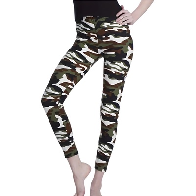 HARAHU Legíny Camouflage Zelená