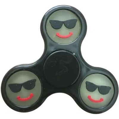 Antistresový Fidget Spinner Emoji černý brýle