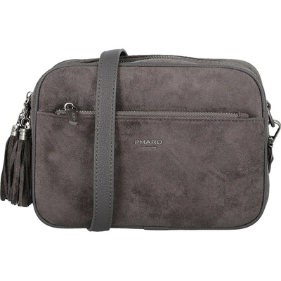 Phard Semišová dámská crossbody kabelka Daniela šedá
