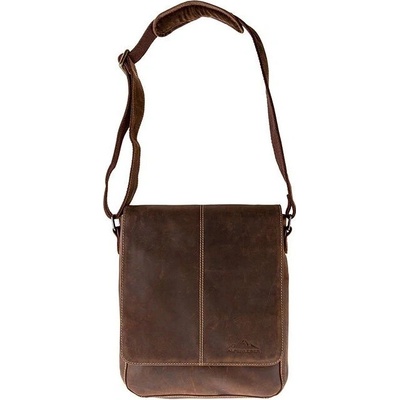 Alpenleder Kansas messenger Bag hnědá