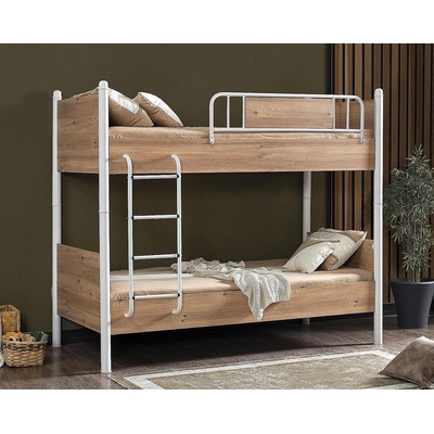 Двуетажно легло Mars дъб и бял