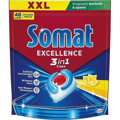 Somat Excellence 3v1 Lemon kapsle do myčky 48 ks