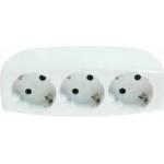 Plastrol Triple plug splitter with schuko grounding R-370/S WHITE W-32002