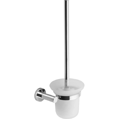 Sapho X-Round WC kefa nástenná s držiakom mliečne sklo chróm XR323