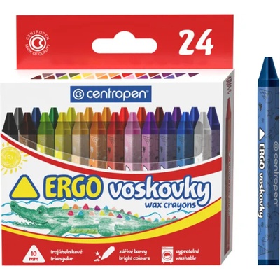 Centropen voskovky trojhranné 24 ks