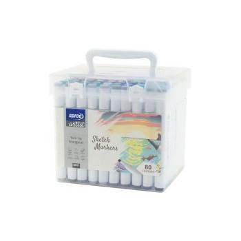 Image 1 of SpreeArt Двувърхи маркери 80 цвята